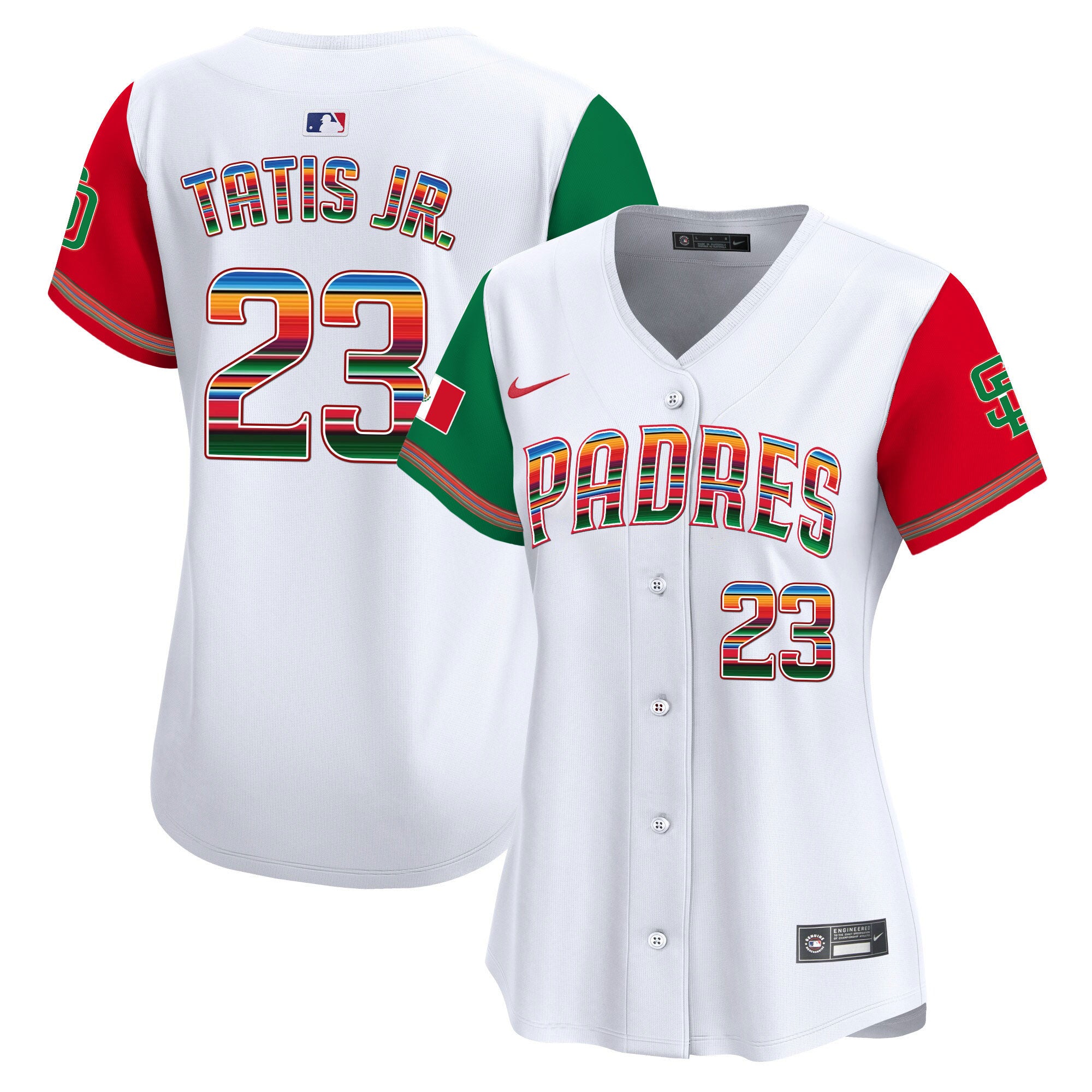 Women's San Diego Padres Mexico Premier Limited Jersey - All Stitched - Color Sleeves, Fernando Tatis Jr.