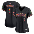 Women's San Diego Padres Mexico Premier Limited Jersey - All Stitched - Black, Peter Seidler