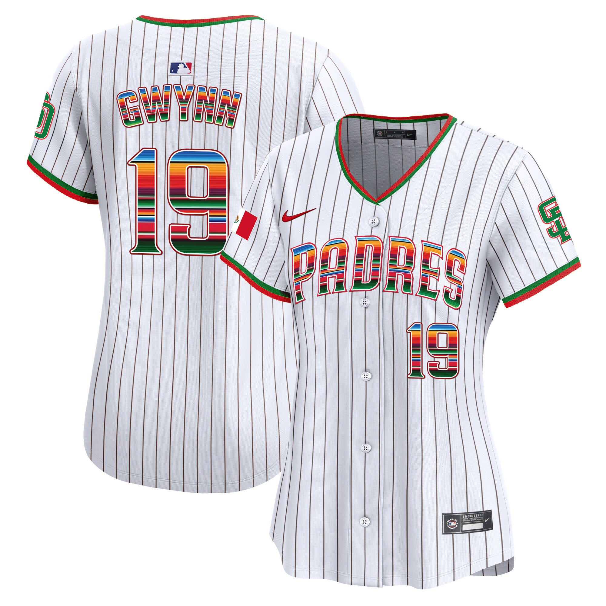 Women's San Diego Padres Mexico Premier Limited Jersey - All Stitched - Pinstripe, Tony Gwynn
