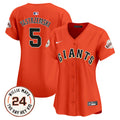 Women's San Francisco Giants 2024 Willie Mays Patch Vapor Premier Limited Jersey - All Stitched - Orange, Mike Yastrzemski
