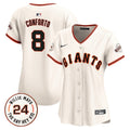 Women's San Francisco Giants 2024 Willie Mays Patch Vapor Premier Limited Jersey - All Stitched - Cream, Michael Conforto