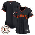 Women's San Francisco Giants 2024 Willie Mays Patch Vapor Premier Limited Jersey - All Stitched - Black, Team