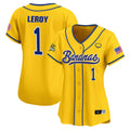 Women's Savannah Bananas Vapor Premier Limited Jersey - All stitched - Yellow, Bill LeRoy