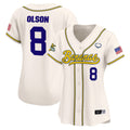 Women's Savannah Bananas Vapor Premier Limited Jersey - All stitched - Cream, Jackson Olson