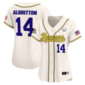 Women's Savannah Bananas Vapor Premier Limited Jersey - All stitched - Cream, Dakota Albritton