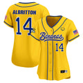 Women's Savannah Bananas Vapor Premier Limited Jersey - All stitched - Yellow, Dakota Albritton