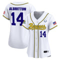 Women's Savannah Bananas Vapor Premier Limited Jersey - All stitched - White, Dakota Albritton