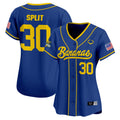 Women's Savannah Bananas Vapor Premier Limited Jersey - All stitched - Royal, Savannah Bananas Split
