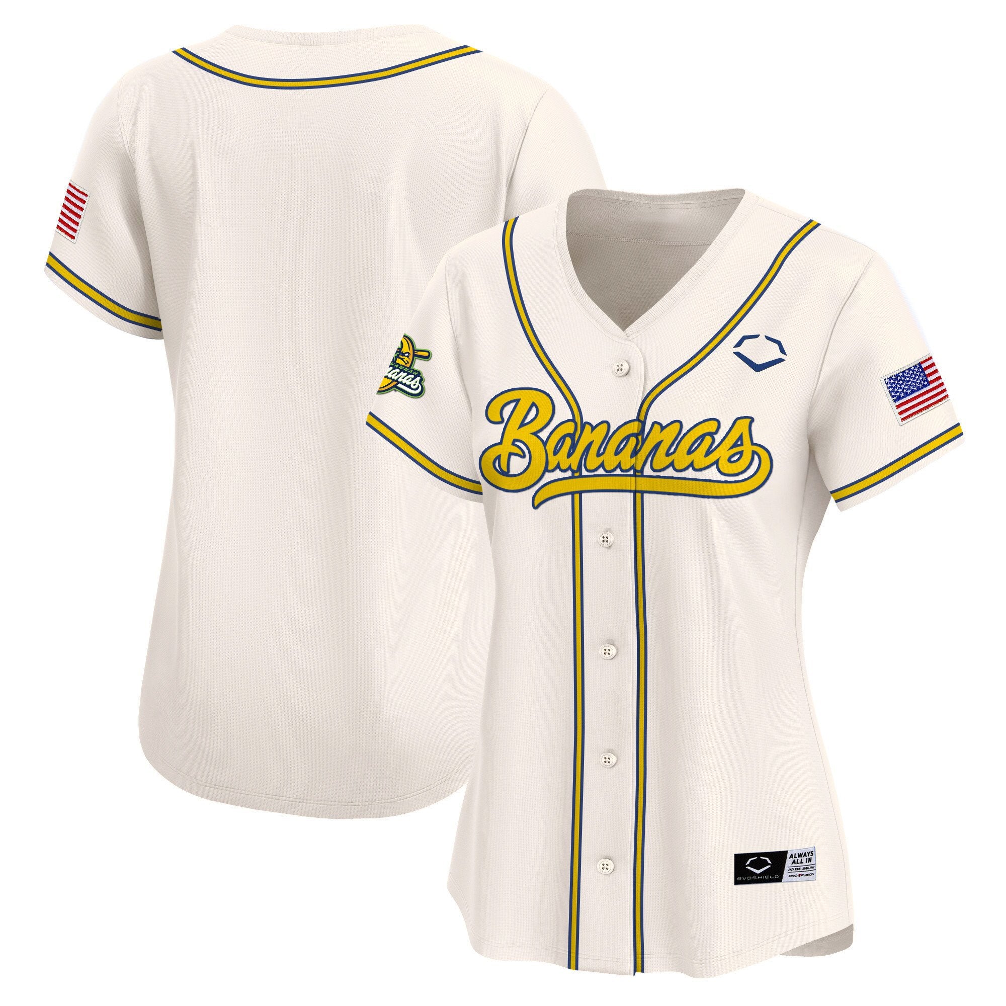 Women's Savannah Bananas Vapor Premier Limited Jersey - All stitched - Cream, Team