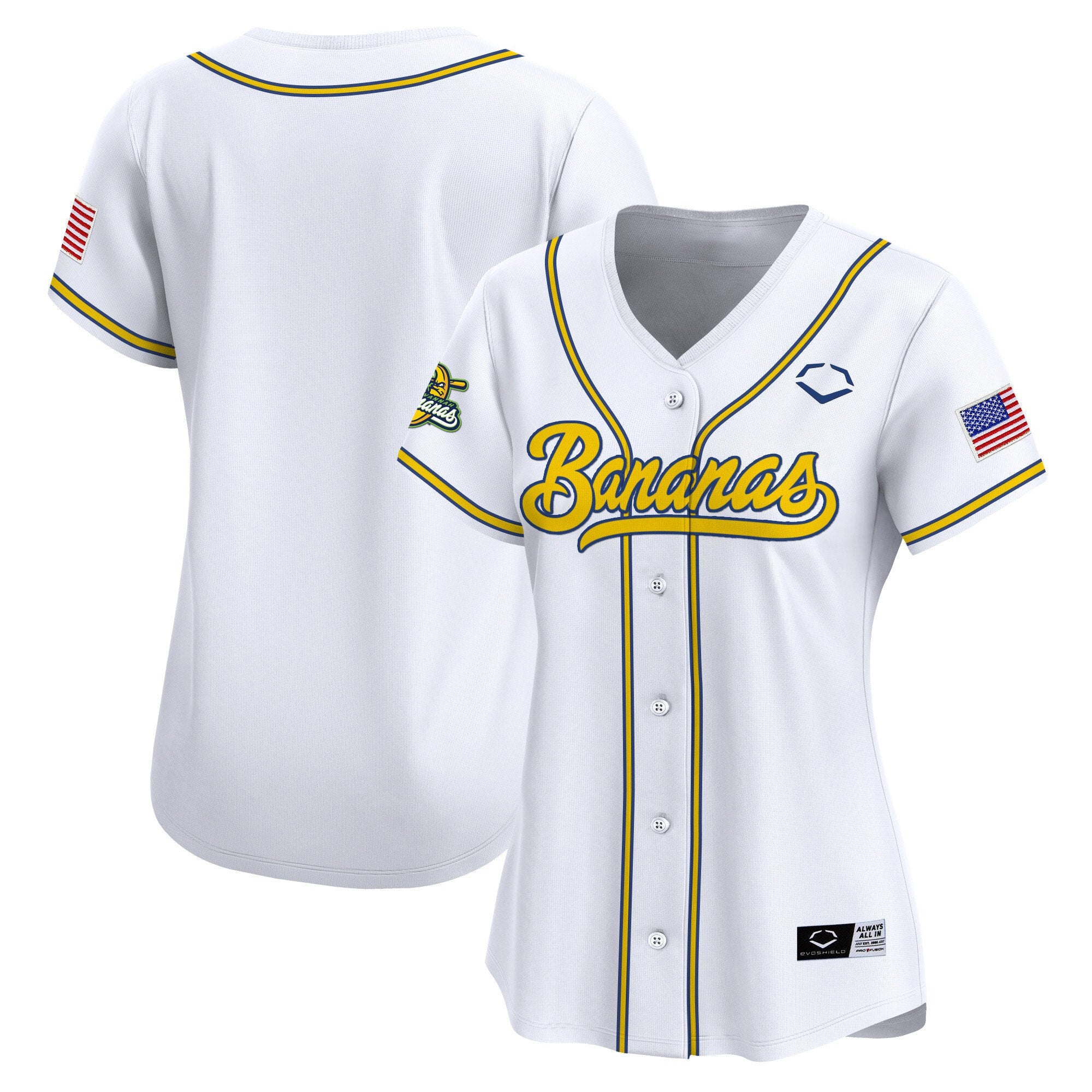 Women's Savannah Bananas Vapor Premier Limited Jersey - All stitched - White, Team