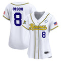 Women's Savannah Bananas Vapor Premier Limited Jersey - All stitched - White, Jackson Olson