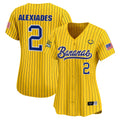 Women's Savannah Bananas Vapor Premier Limited Jersey - All stitched - Pinstripe, Reese Alexiades