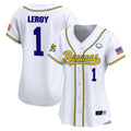 Women's Savannah Bananas Vapor Premier Limited Jersey - All stitched - White, Bill LeRoy