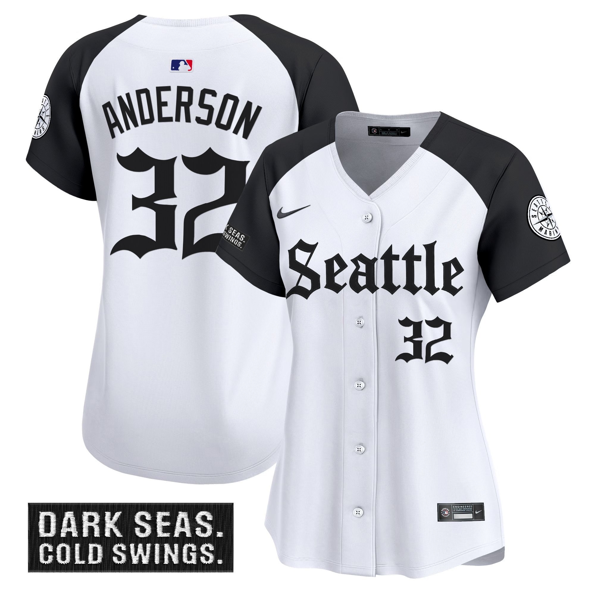 Women's Seattle Mariners 'Deep Sea Gothic Edition' Vapor Premier Limited Jersey - All Stitched - Alternate, Kade Anderson