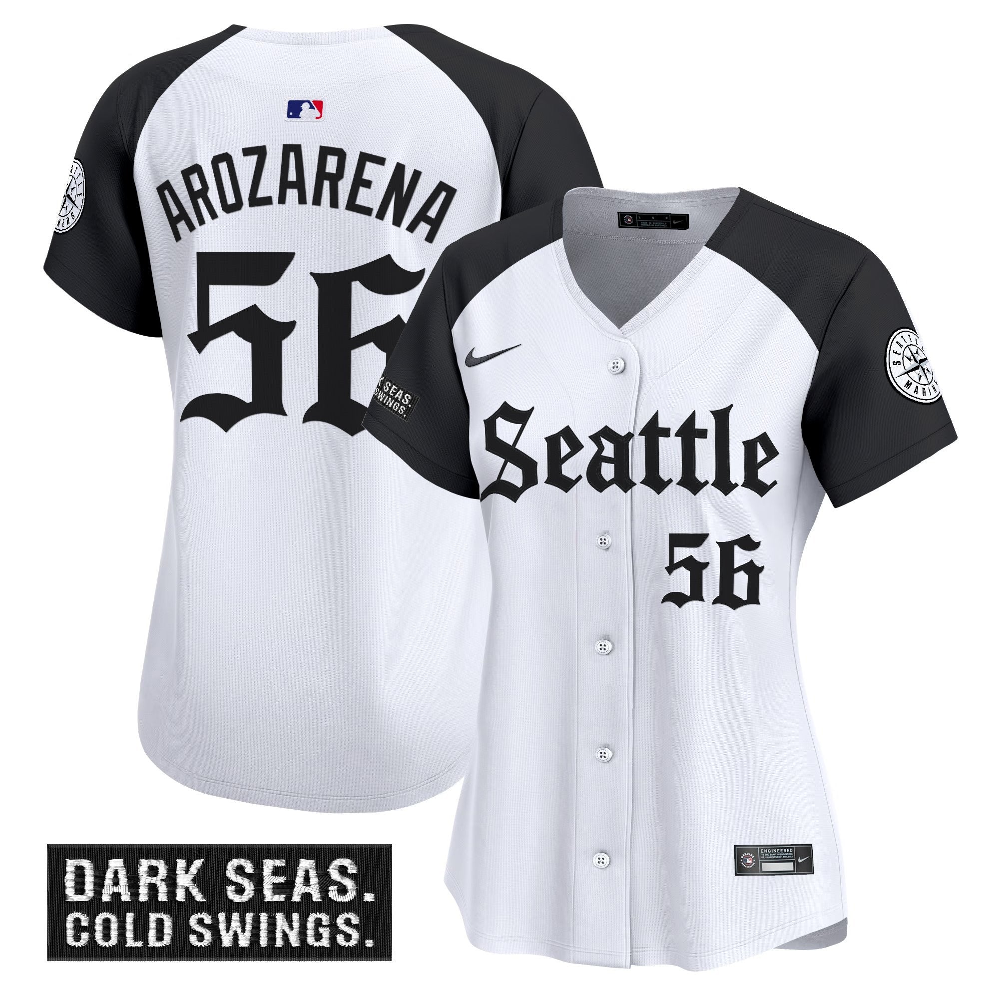 Women's Seattle Mariners 'Deep Sea Gothic Edition' Vapor Premier Limited Jersey - All Stitched - Alternate, Randy Arozarena