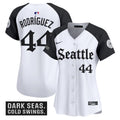 Women's Seattle Mariners 'Deep Sea Gothic Edition' Vapor Premier Limited Jersey - All Stitched - Alternate, Julio RodrÃ­guez