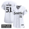 Women's Seattle Mariners 'Deep Sea Gothic Edition' Vapor Premier Limited Jersey - All Stitched - White, Ichiro Suzuki