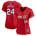 Women's St. Louis Cardinals 2024 City Connect Vapor Premier Limited Jersey - All Stitched - Red, Whitey Herzog