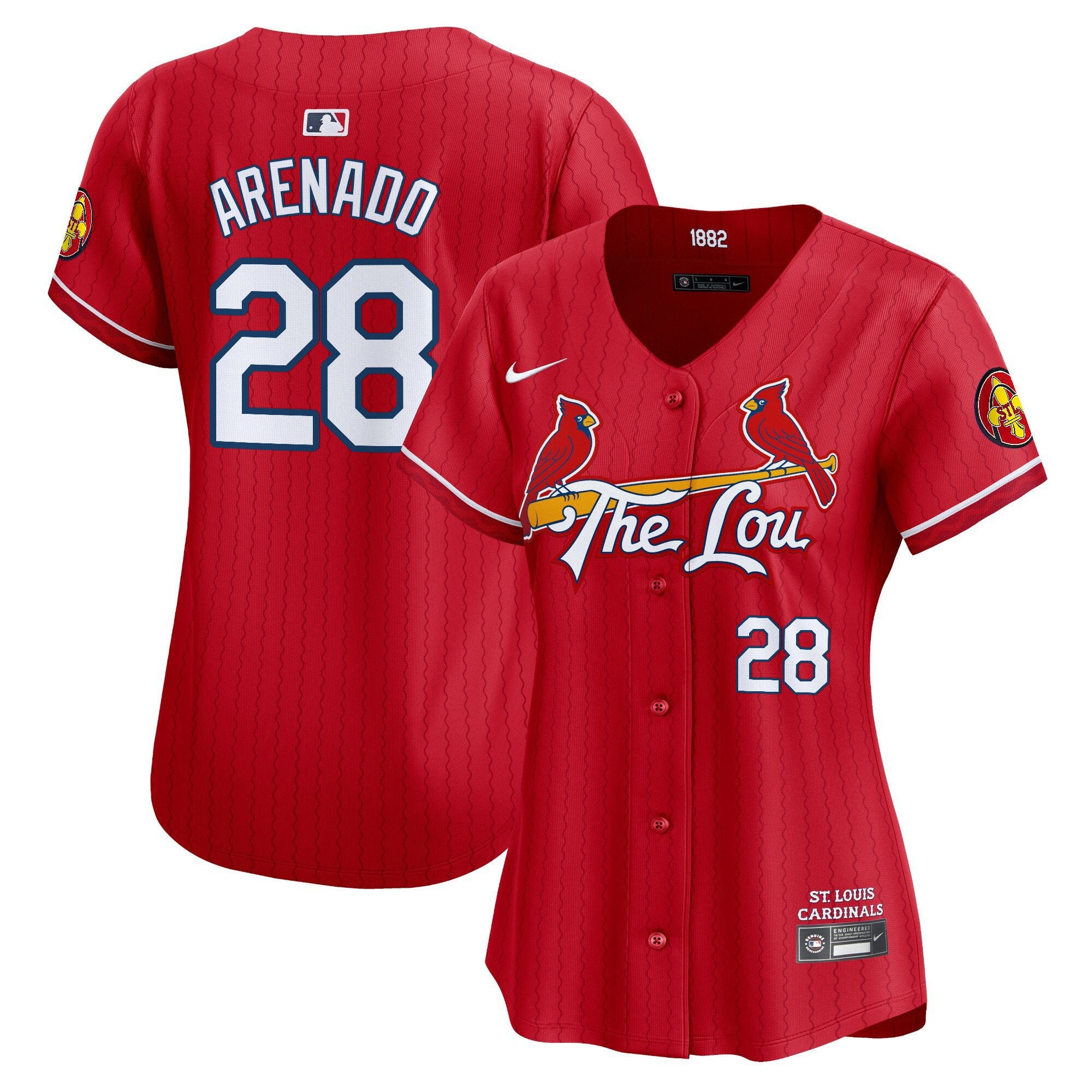 Women's St. Louis Cardinals 2024 City Connect Vapor Premier Limited Jersey - All Stitched - Red, Nolan Arenado