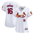 Women's St. Louis Cardinals 2024 City Connect Vapor Premier Limited Jersey - All Stitched - White, Nolan Gorman