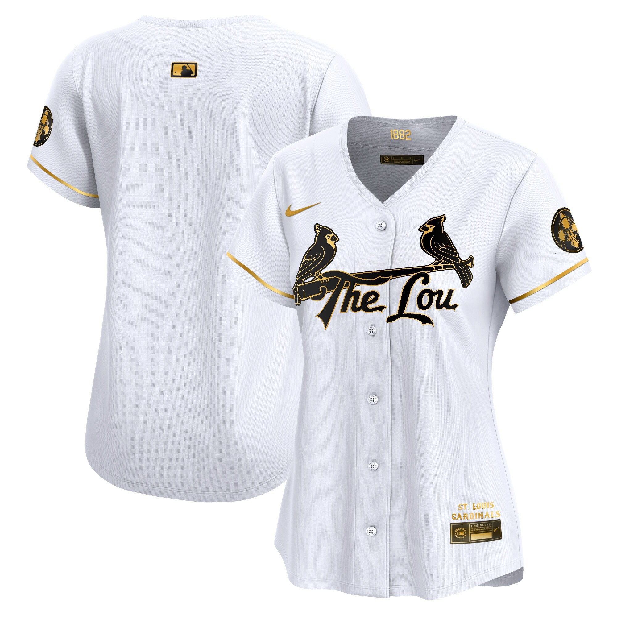 Women's St. Louis Cardinals 2024 City Connect Vapor Premier Limited Jersey - All Stitched - White Gold, Team