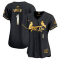 Women's St. Louis Cardinals 2024 City Connect Vapor Premier Limited Jersey - All Stitched - Black Gold, Ozzie Smith