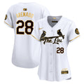 Women's St. Louis Cardinals 2024 City Connect Vapor Premier Limited Jersey - All Stitched - White Gold, Nolan Arenado