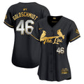 Women's St. Louis Cardinals 2024 City Connect Vapor Premier Limited Jersey - All Stitched - Black Gold, Paul Goldschmidt