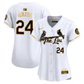 Women's St. Louis Cardinals 2024 City Connect Vapor Premier Limited Jersey - All Stitched - White Gold, Whitey Herzog
