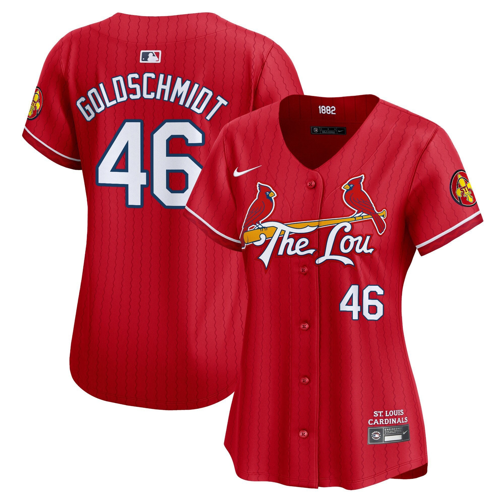 Women's St. Louis Cardinals 2024 City Connect Vapor Premier Limited Jersey - All Stitched - Red, Paul Goldschmidt