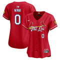 Women's St. Louis Cardinals 2024 City Connect Vapor Premier Limited Jersey - All Stitched - Red, Masyn Winn