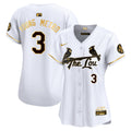 Women's St. Louis Cardinals 2024 City Connect Vapor Premier Limited Jersey - All Stitched - White Gold, Metro Boomin