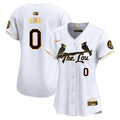 Women's St. Louis Cardinals 2024 City Connect Vapor Premier Limited Jersey - All Stitched - White Gold, Masyn Winn