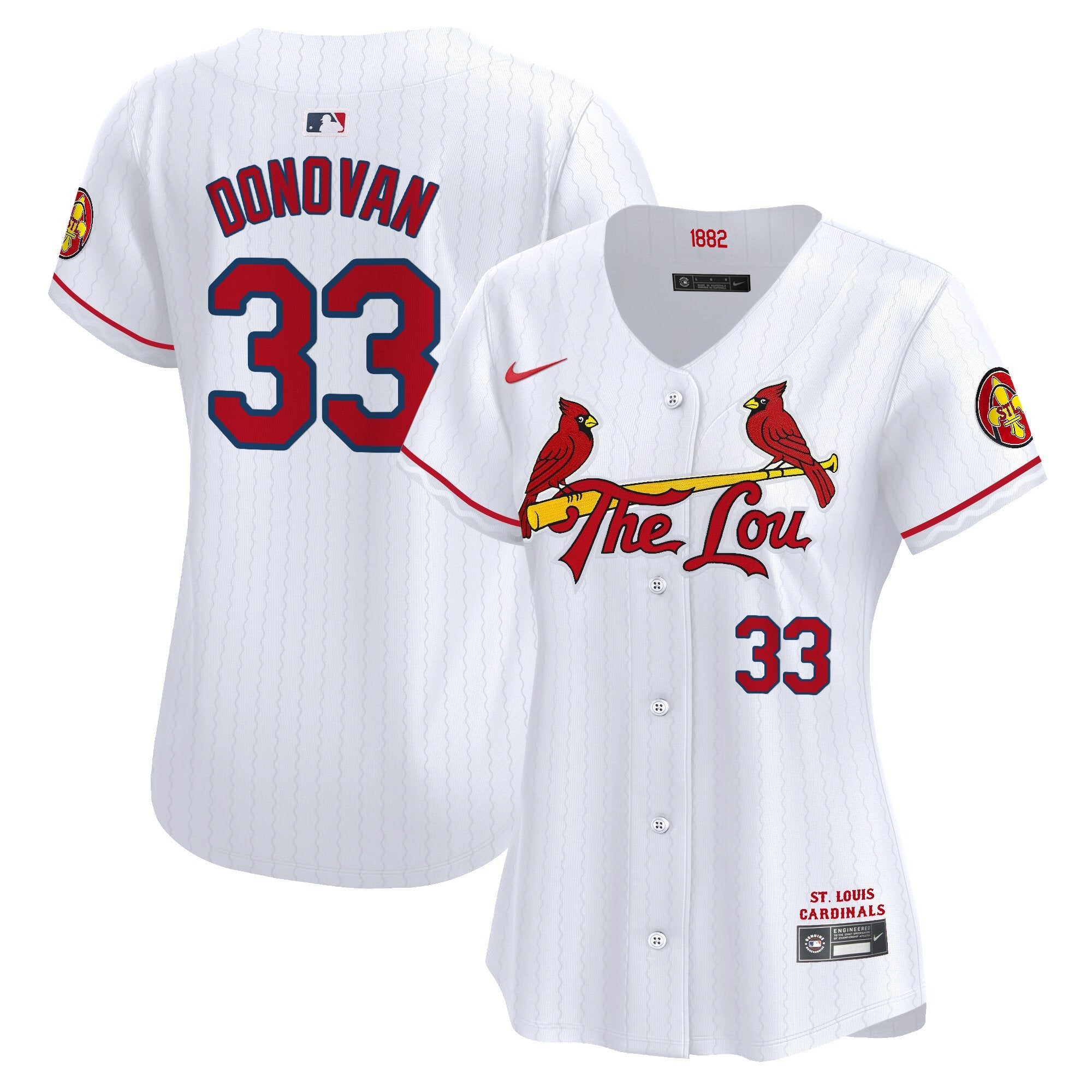 Women's St. Louis Cardinals 2024 City Connect Vapor Premier Limited Jersey - All Stitched - White, Brendan Donovan