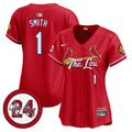 Women's St. Louis Cardinals 2024 City Connect Whitey Herzog Patch Vapor Premier Limited Jersey - All Stitched - Red, Ozzie Smith