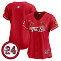 Women's St. Louis Cardinals 2024 City Connect Whitey Herzog Patch Vapor Premier Limited Jersey - All Stitched - Red, Team