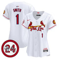 Women's St. Louis Cardinals 2024 City Connect Whitey Herzog Patch Vapor Premier Limited Jersey - All Stitched - White, Ozzie Smith