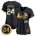 Women's St. Louis Cardinals 2024 City Connect Whitey Herzog Patch Vapor Premier Limited Jersey - All Stitched - Black Gold, Whitey Herzog