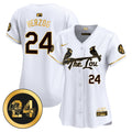 Women's St. Louis Cardinals 2024 City Connect Whitey Herzog Patch Vapor Premier Limited Jersey - All Stitched - White Gold, Whitey Herzog