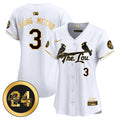 Women's St. Louis Cardinals 2024 City Connect Whitey Herzog Patch Vapor Premier Limited Jersey - All Stitched - White Gold, Metro Boomin