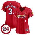 Women's St. Louis Cardinals 2024 City Connect Whitey Herzog Patch Vapor Premier Limited Jersey - All Stitched - Red, Metro Boomin