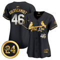 Women's St. Louis Cardinals 2024 City Connect Whitey Herzog Patch Vapor Premier Limited Jersey - All Stitched - Black Gold, Paul Goldschmidt
