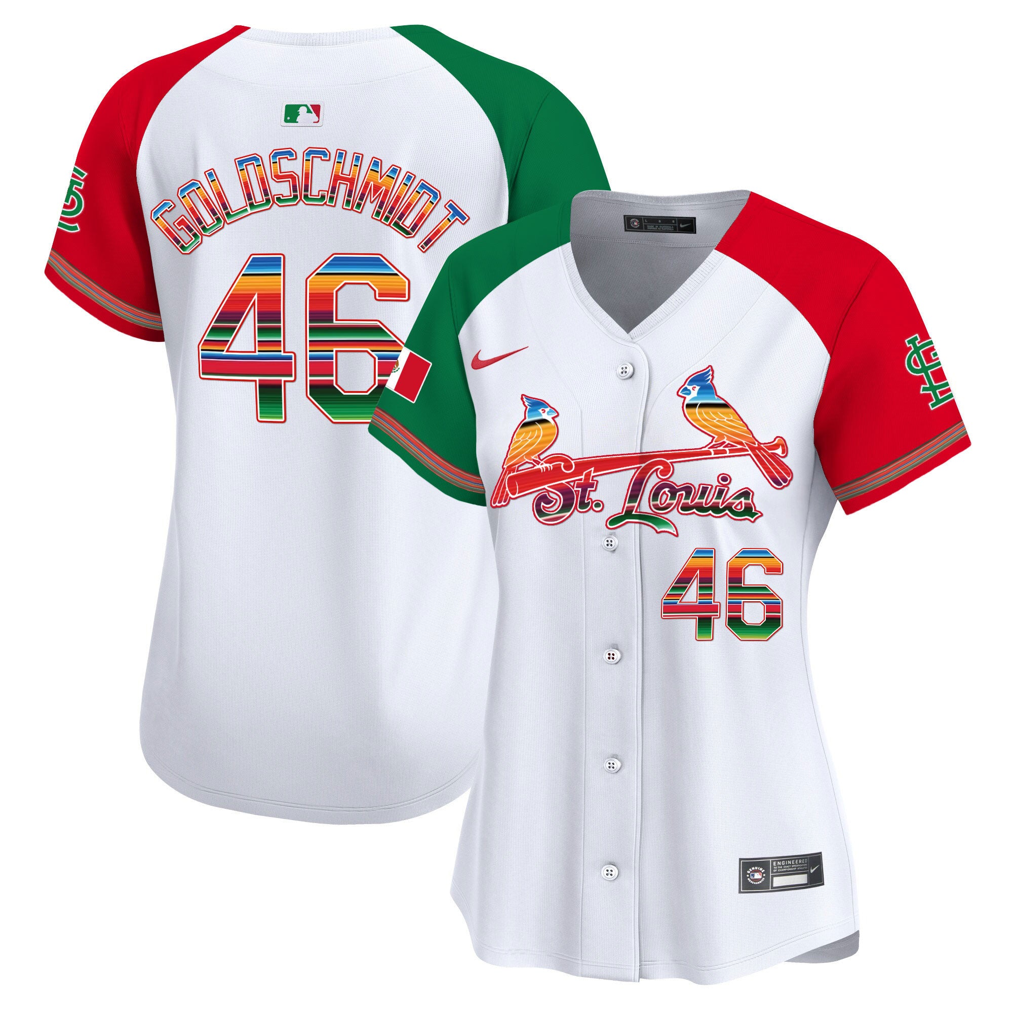 Women's St. Louis Cardinals Mexico Vapor Premier Limited Jersey - All Stitched - Alternate, Paul Goldschmidt