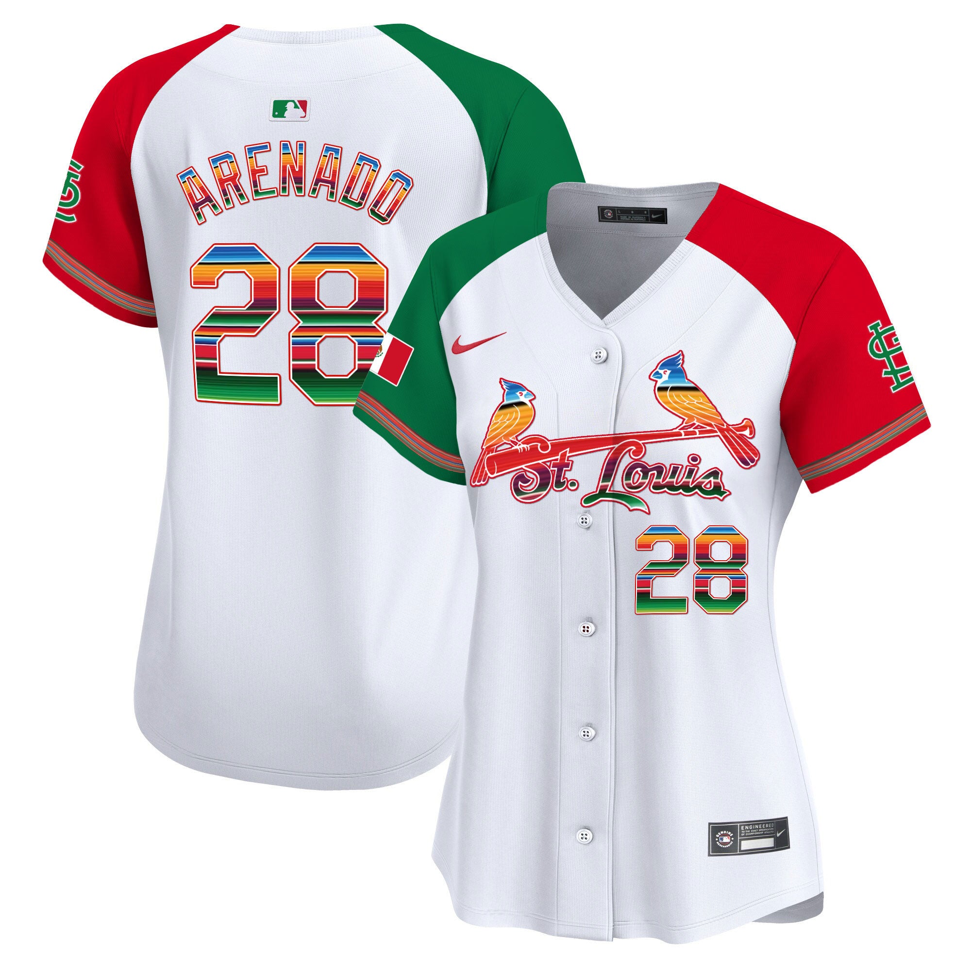 Women's St. Louis Cardinals Mexico Vapor Premier Limited Jersey - All Stitched - Alternate, Nolan Arenado