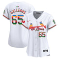 Women's St. Louis Cardinals Mexico Vapor Premier Limited Jersey - All Stitched - White, Giovanny Gallegos
