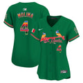 Women's St. Louis Cardinals Mexico Vapor Premier Limited Jersey - All Stitched - Green, Yadier Molina