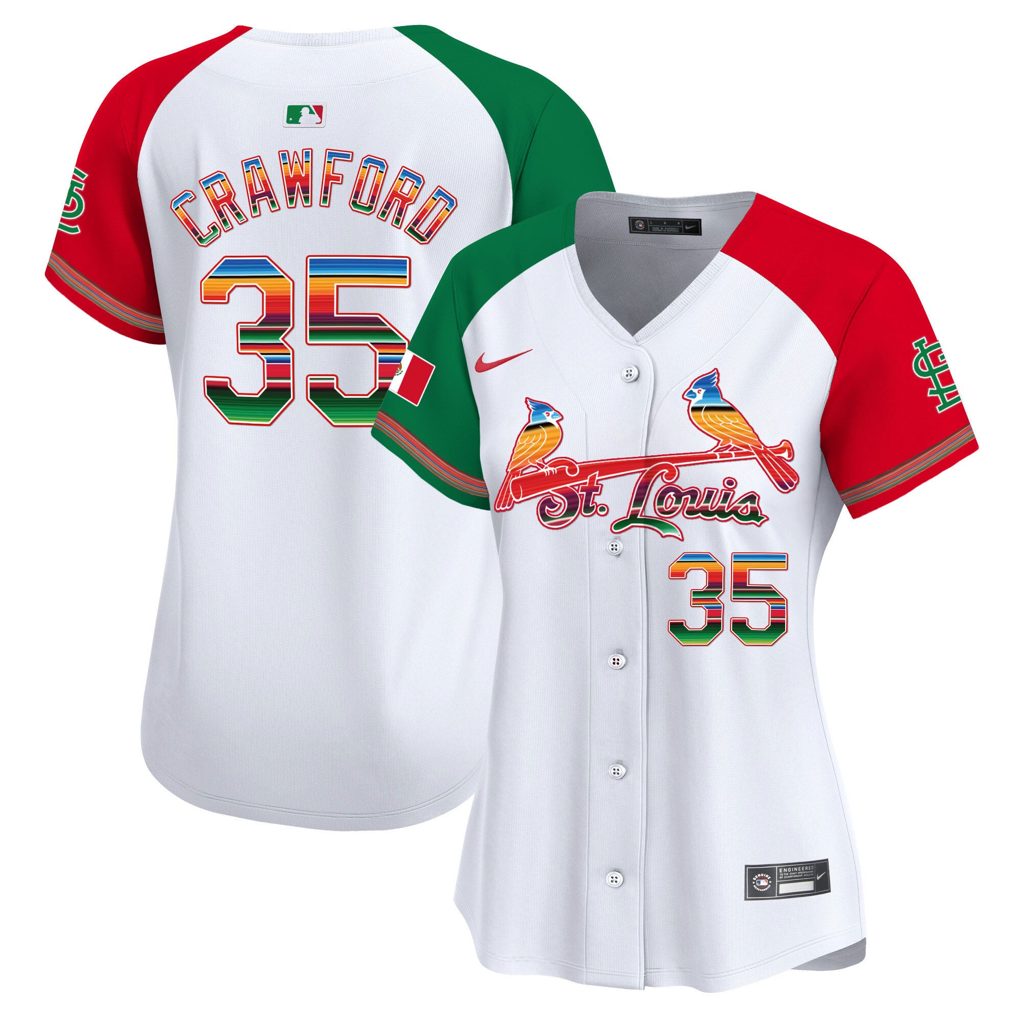 Women's St. Louis Cardinals Mexico Vapor Premier Limited Jersey - All Stitched - Alternate, Brandon Crawford