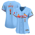 Women's St. Louis Cardinals Mexico Vapor Premier Limited Jersey - All Stitched - Light Blue, Ozzie Smith