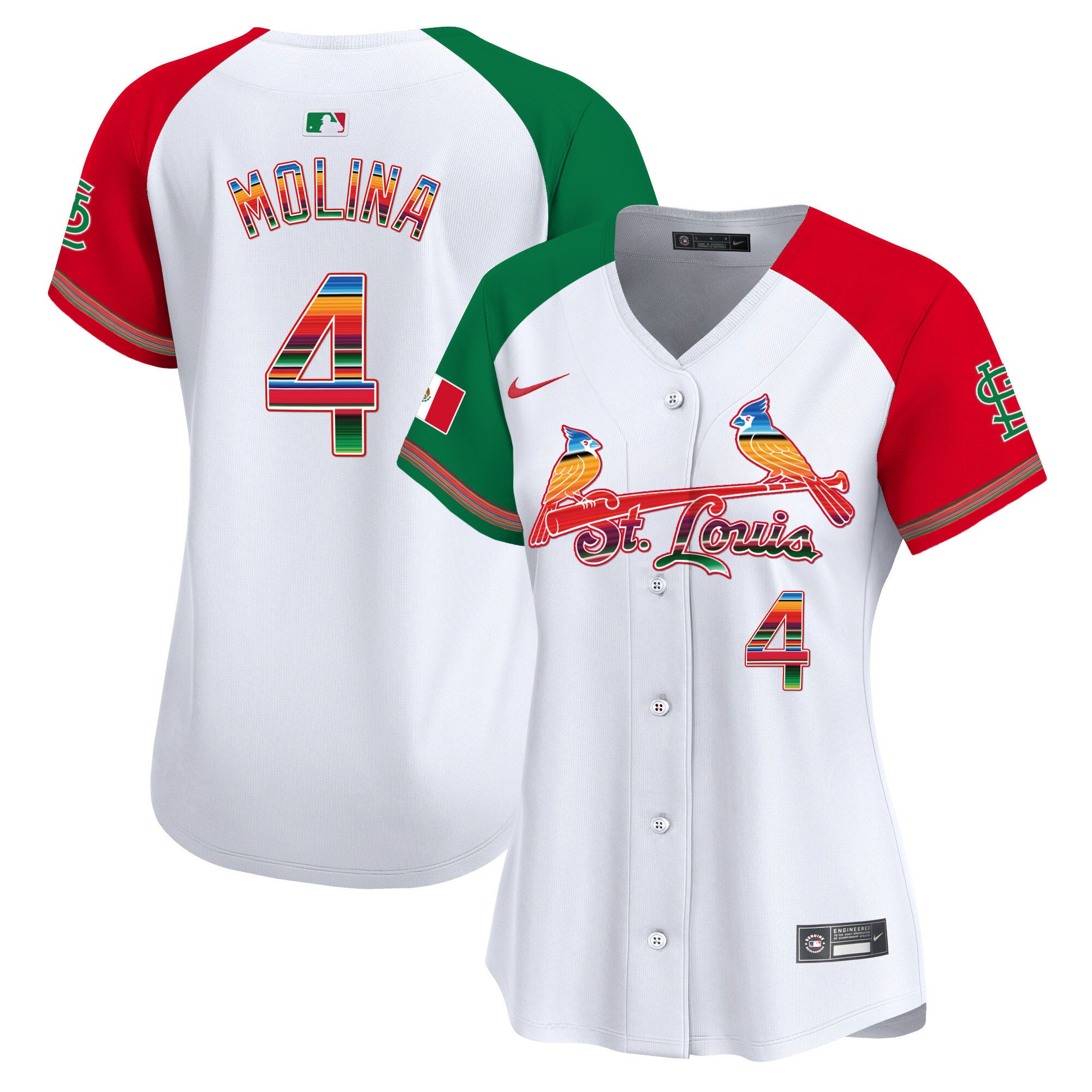 Women's St. Louis Cardinals Mexico Vapor Premier Limited Jersey - All Stitched - Alternate, Yadier Molina