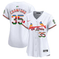 Women's St. Louis Cardinals Mexico Vapor Premier Limited Jersey - All Stitched - White, Brandon Crawford